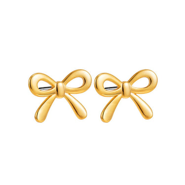 Bow Bliss Studs | 18K Plated