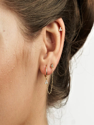 Virelle White Earring Set | 18K Plated