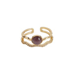 Moonberry  Adjustable Ring |14K Plated