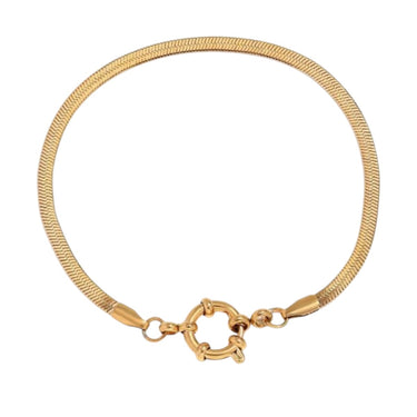 Snake Chain Bracelet with Openable Clasp | 18K Plated
