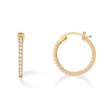Mabel Zircon Hoop Earrings | 14K Plated