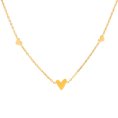 Amoura Heart Chain Necklace | 18K Plated