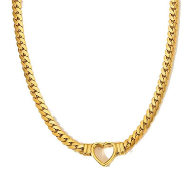 Bold Heartbeat Chain Necklace| 18K Plated