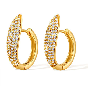 Brilliance Zircon Huggies | 18K Plated