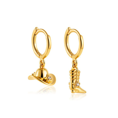 Boot & Hat Charm Drops | 18K Plated