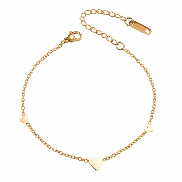 Amoura Heart Chain Bracelet | 18K Plated