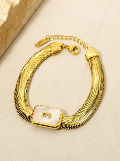 Enamel Snake Chain Bracelet | 18K Plated