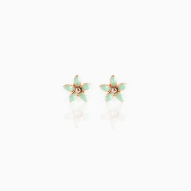 Spring Floral Enamel Studs | 18K Plated