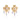 Cruz Cross Pearl Dangle Earrings | 18K Gold Plated