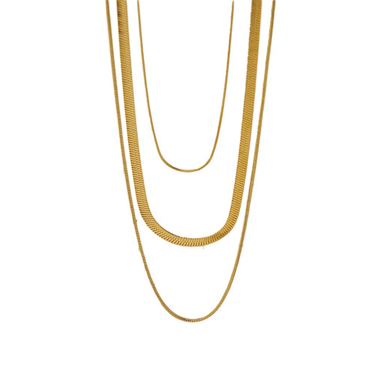 Anastasia Triple Layered Necklace | 18K Plated