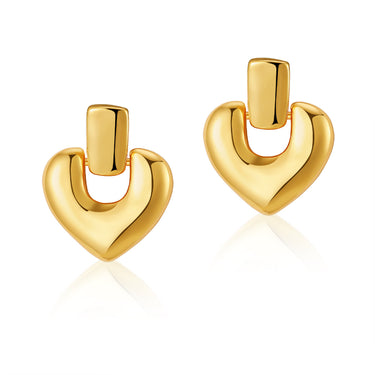 Percy Heart Studs | 18K Plated