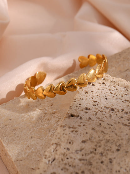 Layla Heart Cuff | 18K Plated