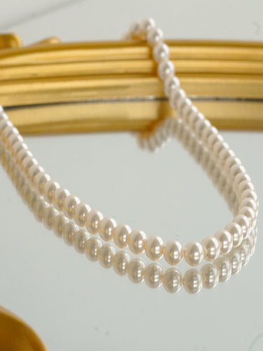 White Pearls Beaded Necklace