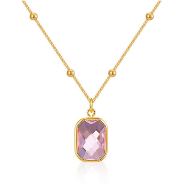 Alia Square Pendant | 18K Plated