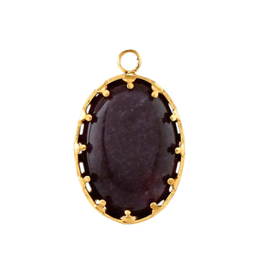 Garnet Charm | 18K Plated