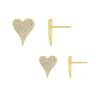 Duo Soiree Heart Studs | 18K Plated (Pack of 2)