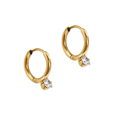Princy Zircon Huggies | 18K Plated