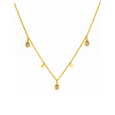 Valencia Tear Drops Necklace |18K Plated