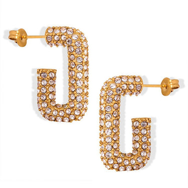 Ami Cubic Zircon Square Hoops | 18K Plated