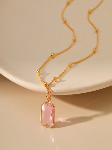 Alia Square Pendant | 18K Plated