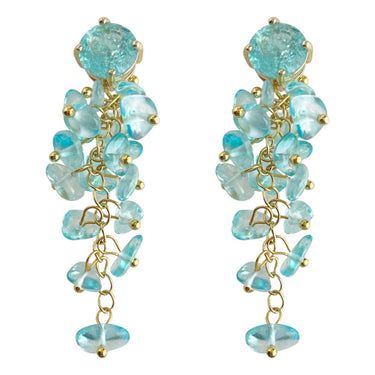Blue Flame Glam Drops |Gold Plated