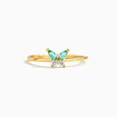 Ete Butterfly Zircon Midi Ring | 18K Plated