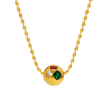 Gabrielle Multicolor Zircon Necklace | 18K Plated