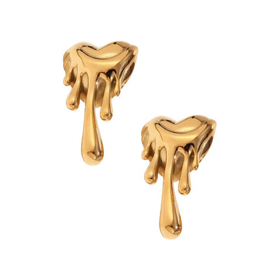 Melting Heart Earrings | 18K Plated