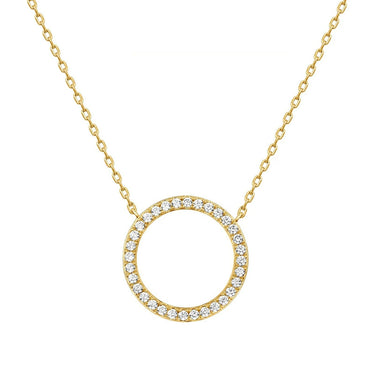 Round of Zircons Pendant | 14K Plated