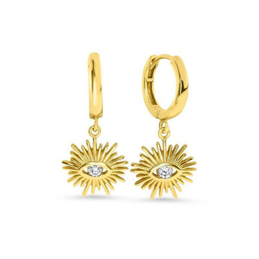 Bella Evil Eye Drop Earrings | 18K Plated