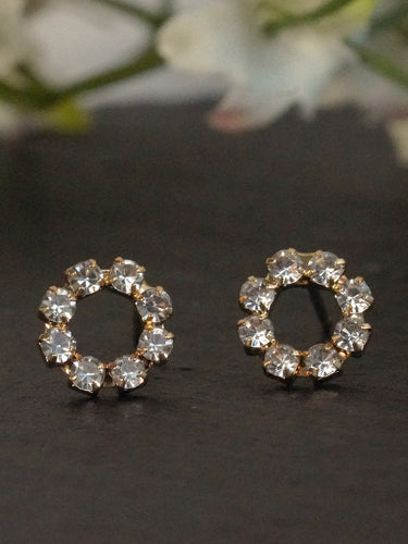 Crystal Core Studs |14K Plated