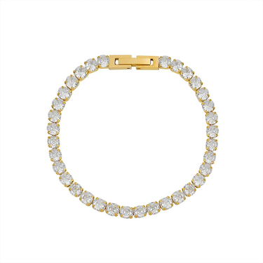 Elowen Oval Zircon Bracelet | 18K Plated