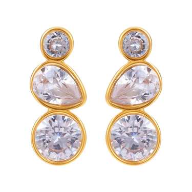Valencia Zircon Earrings | 18K Plated