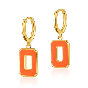 Sharlett Orange Drop Earrings | 18K Plated