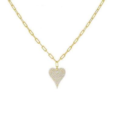 Lulu Zircon Heart Pendant | 18K Plated