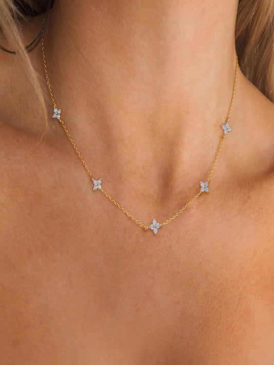 BloomBae Floral Necklace | 18K Plated
