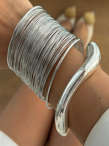 Coil & Wave Duo Cuff Bracelet (Set of 2)