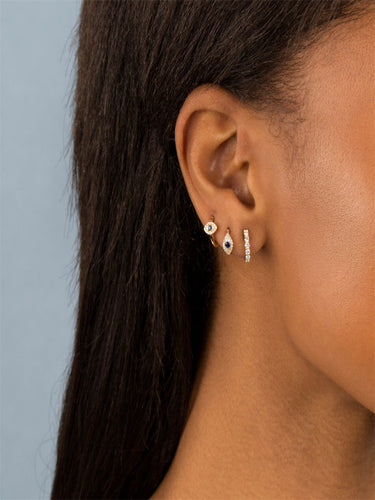 Evil Eye Earring Set (for SINGLE EAR ONLY) | 18K Plated