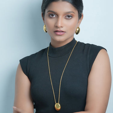 Bold Dome Pendant Set | 18K Plated
