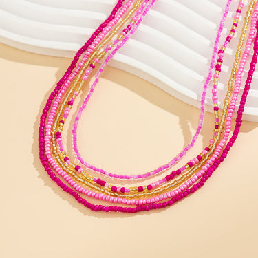 Pink Harmony Beaded Waist Chain (Set of 5)