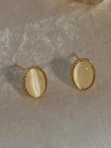 Moon Gaze Studs | 14K Plated