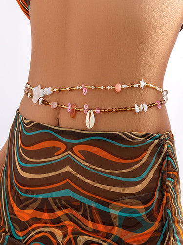 Seaside Shell Beaded Waist Chain