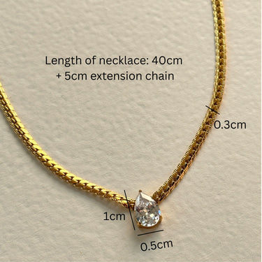 Delph Zircon Necklace| 18K Plated