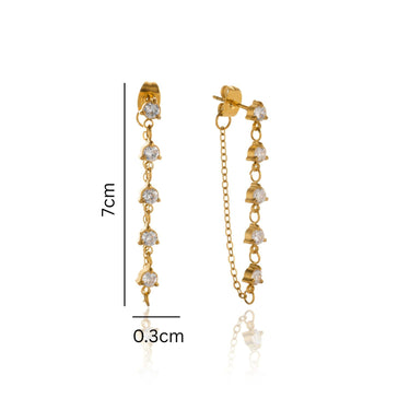 Verdie Zircon Drops| 18K Plated