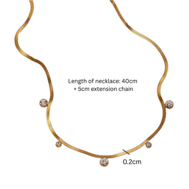 Glimmering Serpent Necklace| 18K Plated