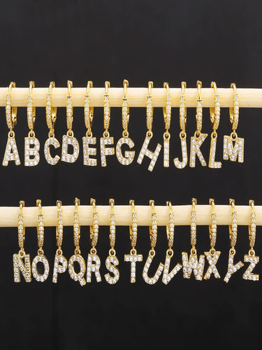 Twinkle Initial Letter Drops (Single) | 18K Plated