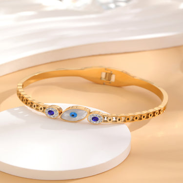 Shell  Evil Eye Bracelet | 18K Plated
