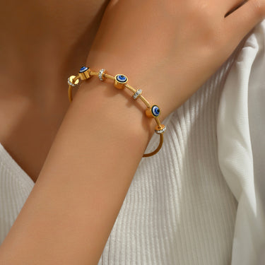 Shield Evil Eye Bracelet | 18K Plated