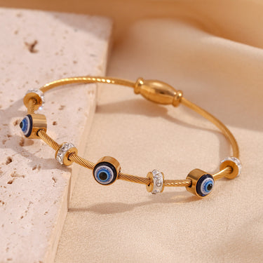 Shield Evil Eye Bracelet | 18K Plated