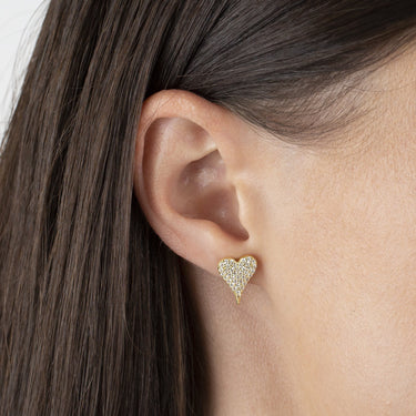 Soiree Heart Studs | 18K Plated